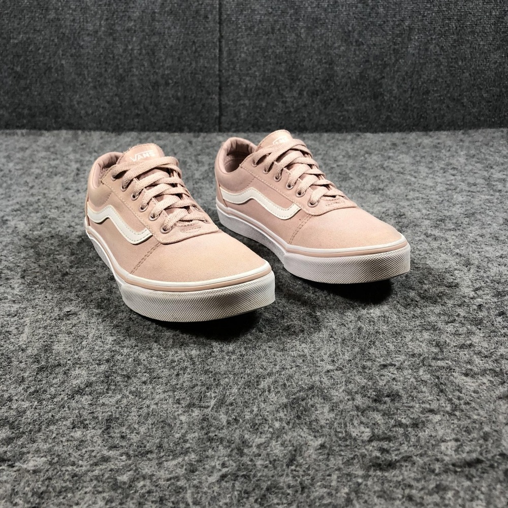 Vans Kids Size 5 Pink Canvas Low Top Skate‎ Sneakers Off The Wall